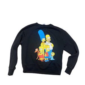 ZARA Women THE SIMPSONS ™ BLACK Pullover SWEATSHIRT TOP - Small S